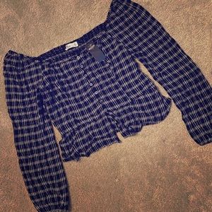 Hollister Plaid Crop Top